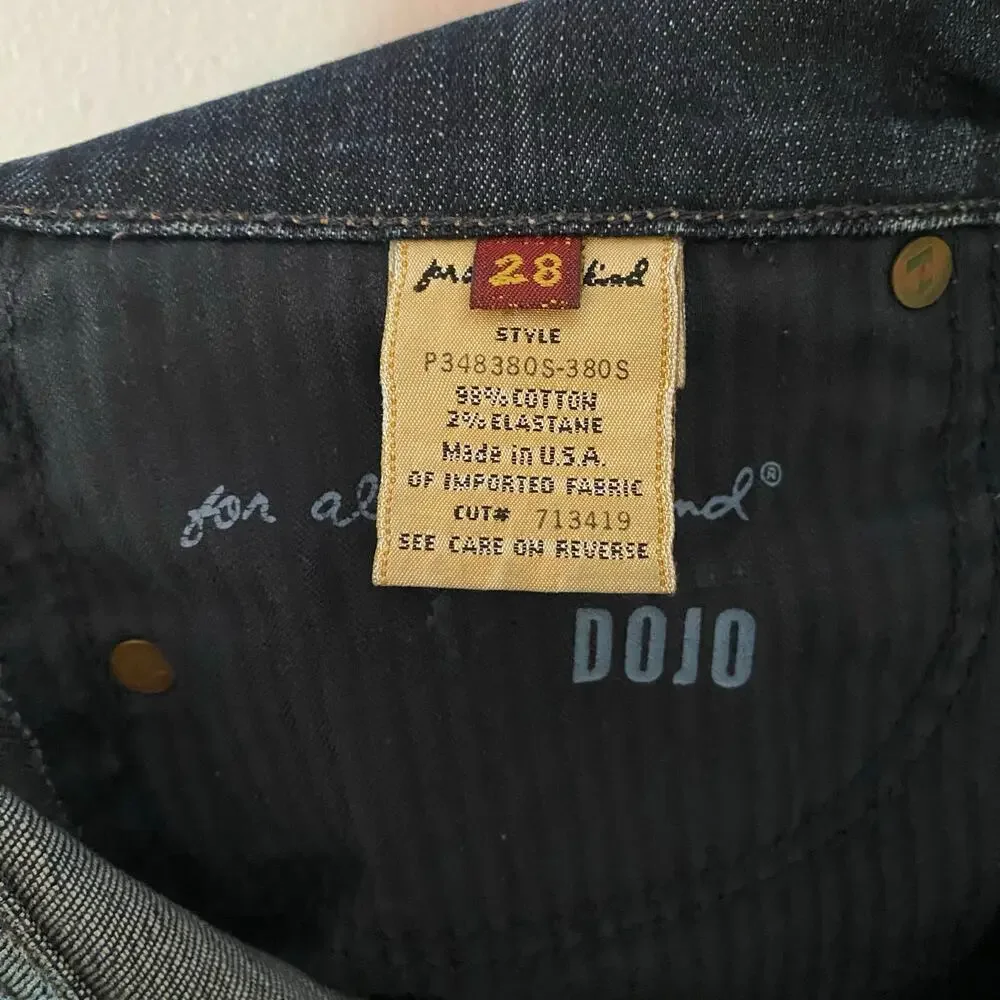 7 for all Mankind Dojo Capri Jeans Y2K Dark Wash Low Rise Retro Women's size 28